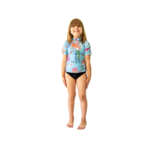 Lycra manga corta niños unisex -  Hawaii - Fondo de mar turquesa Hawaii, Talle 6